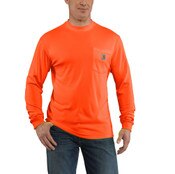 Carhartt Force Color Enhanced Long Sleeve T-Shirt in Bright Orange
